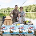 thumbnail image 4 of EP 3Pcs Gone Fishing Tablecloth for Fishing Party Supplies Decoration Little Fisherman Themed Table Cover Plastic Disposable Rectangular Birthday Summer Party Decorations, 4 of 12