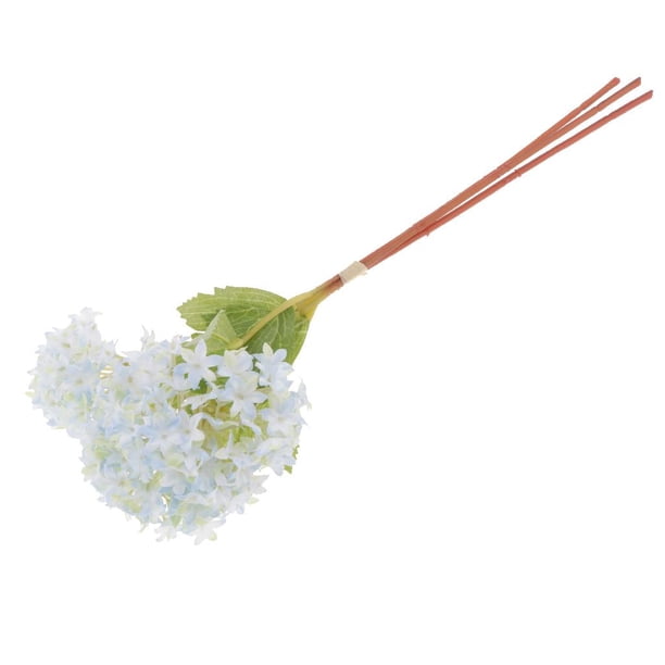 Lovely Mini Hydrangea Flowers Flores Decorativas para de Bricolaje Blue Soledad Mini Flor de Seda de Hortensia