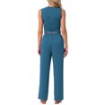 thumbnail image 3 of Conjunto de lounge para mujeres INSPIRE CHIC, top sin mangas y pantalones, pijama sólido, tamaño L azul, 3 of 6