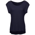 thumbnail image 1 of FashionOutfit Women's Zipper Shoulder Detail Loose Tee, 1 of 3