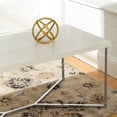 thumbnail image 4 of Pemberly Row Table Basse Rectangulaire en Faux Marbre Blanc et Chrome, 4 of 6