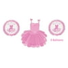 3 Ballerina Balloons - Pink Tutu Ballerina Balloons - 3 Ballet Balloons