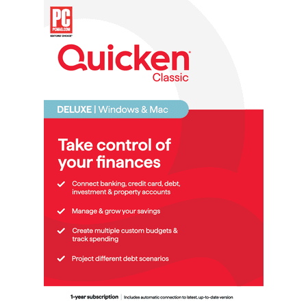 Quicken Classic Deluxe - 1 Year Subscription (Windows/Mac) [Key Card]