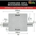 thumbnail image 6 of Easy-Going Reversible Sofa Slipcover Water Resistant Couch Cover, Oversized Sofa, Navy/Ivory, 6 of 9
