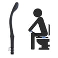 thumbnail image 4 of TISHITA Raclette de Toilette 15 Pouces Manche Long Confort Compatible avec Papier Toilette 395mm, 4 of 8