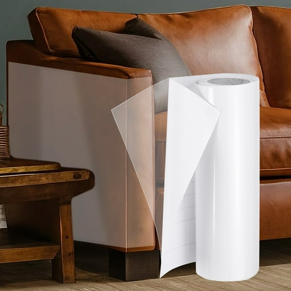 Anti Cat Scratch Furniture Protector, 1 Roll 118" x 7.9" Single-Sided Sticky Couch Protector