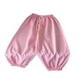 thumbnail image 4 of YIWULA Boys Sweatpants Drawstring High Waist Athletic Workout Pants Kids Solid Color Loose Jogger Pants with Pockets(Pink,90), 4 of 4