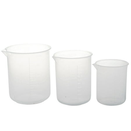 

150 250 500 ml beaker of clear plastic 3 pcs. Measuring cup tool