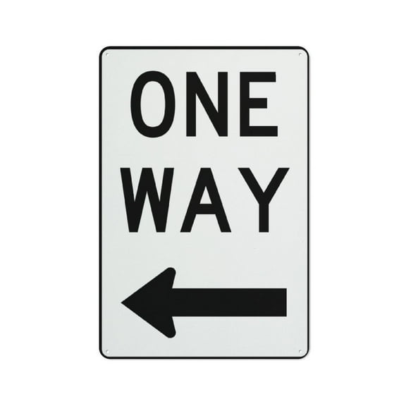 One Way (Left Arrow) Safe Sign, Signs Outdoor, 12 X 8 In, Sign For Home, Business, Driveway Alert