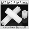thumbnail image 3 of M2 M2.5 M3 M4 Black White Nylon Hex Standoff Screw PC Compuer Motherboard PCB Spacer Metric Thread Bolt Length 5-20MM, 3 of 5