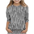 thumbnail image 2 of Delliss Girls Sweaters 3/4 sleeve Crew Neck Pullover Jumper Cute Blouse Tops 3-12 Years, 2 of 5