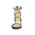 thumbnail image 6 of BLISSFUL STEP Women's Shoes Rhinestone Stiletto Heel Ankle Strap Sandals Green 6, 6 of 7
