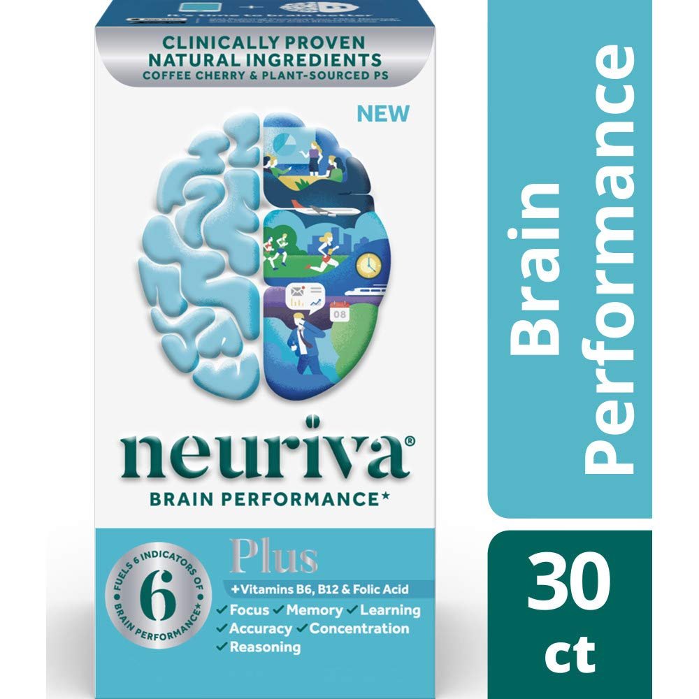 Brain Support Supplement NEURIVA Plus (30 count in a