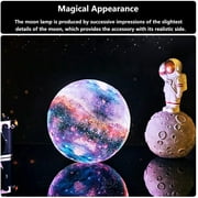 IM Beauty Moon Lamp Night Light 6 inch 16 Colors 3D Galaxy Star Lamp LED Globe Light with Wood Stand,Touch,Pat and Remote Control USB Rechargeable for as Gifts for Baby Girls Boys Lover Family