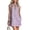 Light Purple, variant on Women's Half Zip Tunic Dress, Cotton Linen Mock Neck Mini Dresses, Loose Fit Cap Sleeve Summer Beach Vacation Shift Sundress with Pockets