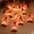 thumbnail image 3 of Red Hat Snowman String Lights Christmas Decoration LED Holiday Fairy Lights for Tree Window Indoor Outdoor Party Decor(Red), 3 of 6