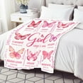 thumbnail image 7 of Butterfly Bible Verse Blanket, Inspirational Scripture Religious Gifts for Christian, Warm Soft Flannel Bible Throw for Bed Sofa Decoration for Kids Butterfly Bible Verse for kids, 7 of 7
