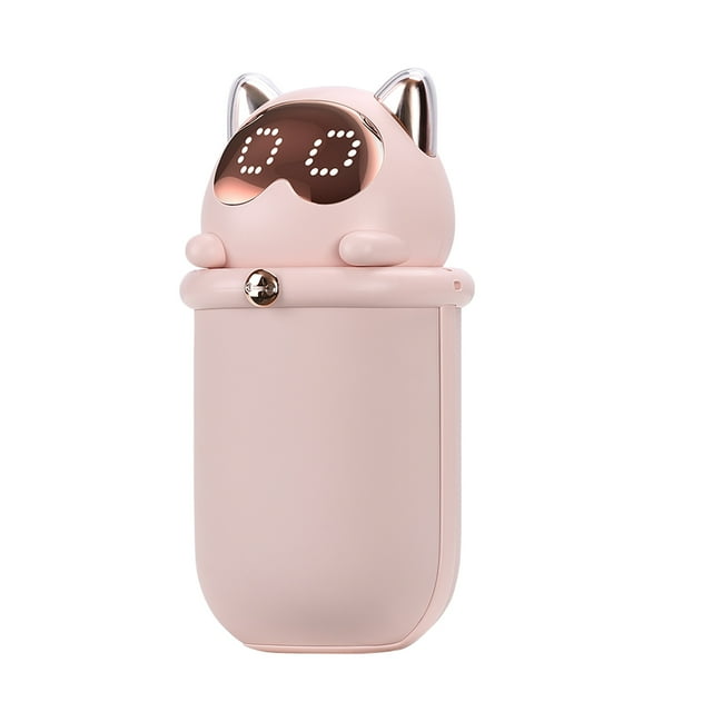 TFixol Mini 10000mAh Electric Hand Warmer P-ower B-ank 2 Adjustable Heating Levels/ LEDs Screen Display/ 6 Cute Expression Design/ Adjustable Shoulder Strap/ Type C Chargeing Port Portable for Home Da