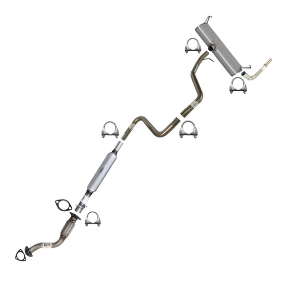Front Pipe, Resonator, Extension Pipe, Muffler & Tail Pipe Kit Fits 2008-2009 Pontiac G6 2.4L - Direct-Fit | Stainless Steel | Northeastern Exhaust