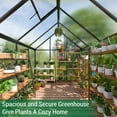 thumbnail image 4 of MUCHANT 6x7 FT Greenhouse for Outdoors, Walk-in Large Aluminum Frame Greenhouse with Quick Setup Structure and Roof Vent for Garden Backyard, Black, 4 of 6