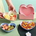 thumbnail image 2 of Nvzi Juego de platos para frutas: borde liso, forma única, plato apilable multiusos para frutas, color azul, 2 of 4