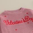 thumbnail image 4 of Baby Valentine Pullover Sweater Knitted Letter Embroidery Fall Winter Warm Tops, 4 of 6