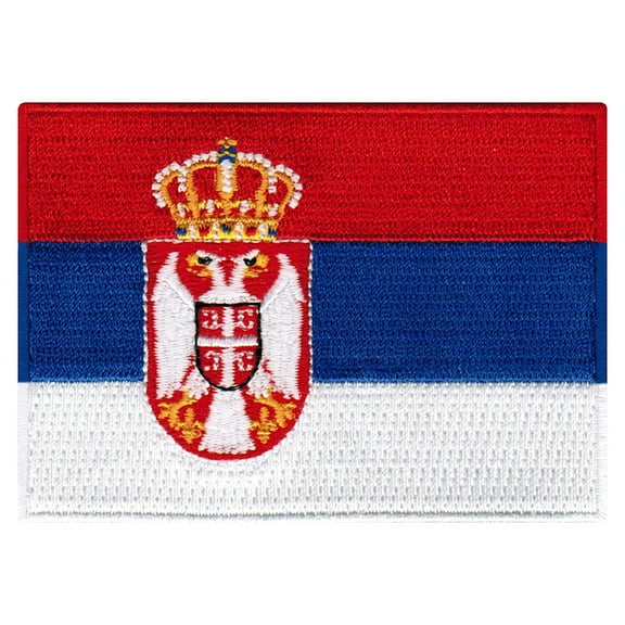 Serbia Flag Embroidered Iron-on Patch