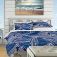 thumbnail image 4 of Designart 'Blue Pattern with Fantastic Fishes' Nautical & Coastal Duvet Cover Set, 4 of 4