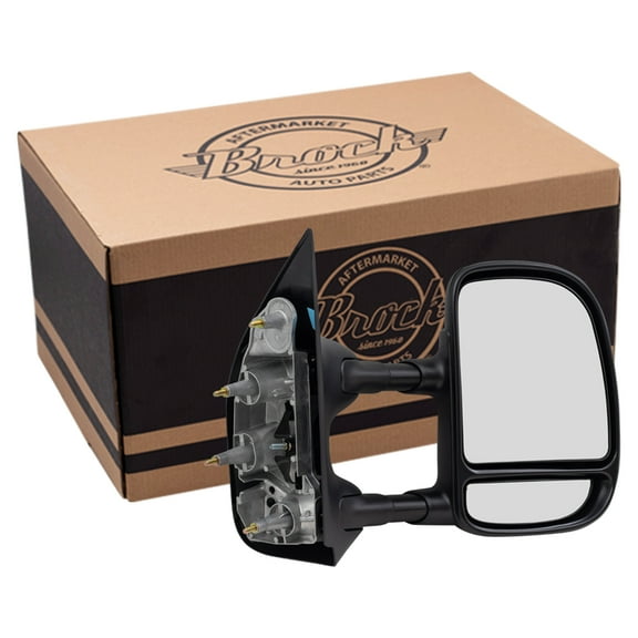 Brock Manual Tow Mirror for 2003-2014 E-150 Extendable Right 7C2Z17682DA 2003-2005 E-150 Club Wagon