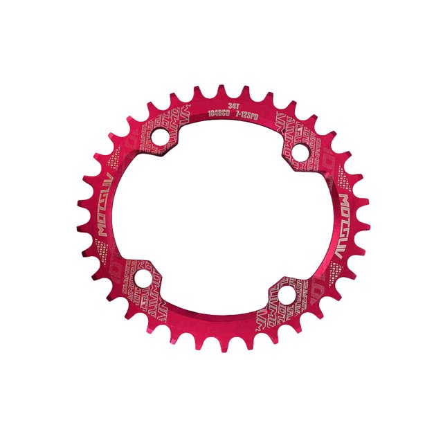 Eigraketly Bicicleta 38T Oval estrecho ancho 104BCD bicicleta de montaña placa de bielas bicicleta rueda de cadena ciclismo platos y bielas placa Ciclismo Rojo 32T Eigraketly OD3200-02B