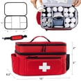 thumbnail image 7 of Travel Medicine Bag Organizer, Medical Bag Empty, Pill Bottle Organizer for Home, Large Medication Storage, Travel Carrying Case First Aid Kit Bags Empty, Emergency Kit., 7 of 7
