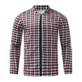 thumbnail image 6 of Yuncity Mens 2 Piece Tracksuit Outfits Slim Fit Sweatshirts Casual Plaid Zipper Pocket Coat Drawstring Pocket Pants Set Fall Long Sleeve Hoodies Sets Size Xxxl Red, 6 of 7