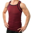 thumbnail image 3 of Different Touch 2 Pack Contrast Color G-Unit Tank Tops Muscle Rib Men Adult, 3 of 4