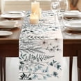 thumbnail image 3 of Vintage Floral Leaves 90 Inch Table Runner, Summer Botanical Farmhouse Dresser Scarf Cotton & Linen Tablerunner for Dining/Kitchen Island/Holiday Party Décor 13" x 90", 3 of 9