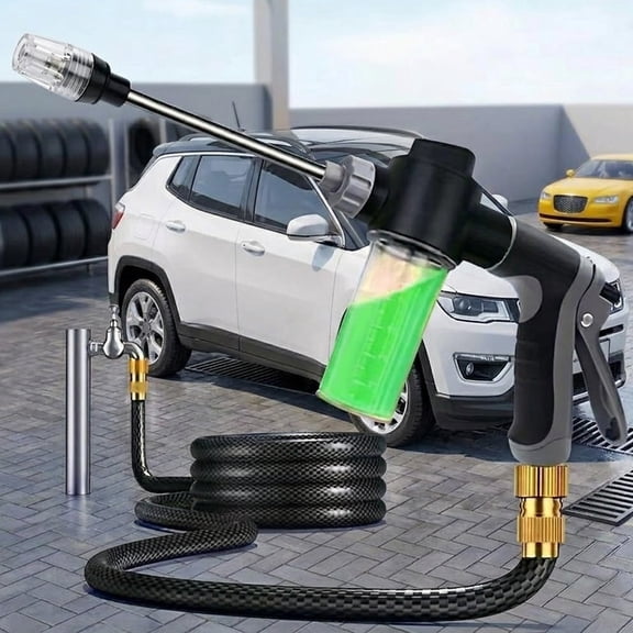 360° Rotating Car Wash Gun-Garden Foam Sprayer with Foam Nozzle and Long Handle,Water Spray Gun for Car Cleaning