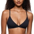 thumbnail image 1 of Bralette INLYRIC, con forma de triángulo, sin aros, negro, 1 of 6