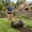 Orange, variant on Topcobee 24 Inch Compost Spreader Peat Moss Spreader Roller with Height-Adjustable T-Shaped Handle, Garden Spreaders for Lawns-Black