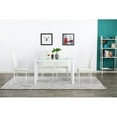 thumbnail image 2 of Veryke 5 Piece Dining Table Set, Glass Table with 4 High Back Chairs - White, 2 of 8