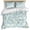 Blue, variant on 3 Piece White Daisy Duvet Cover Set Queen Size,Microfiber Comforter/Quilt Cover with Corner Ties and 2 Pillowcases,Country Pastoral Spring Botanical Flowers All Season Bedding with Zipper Closure