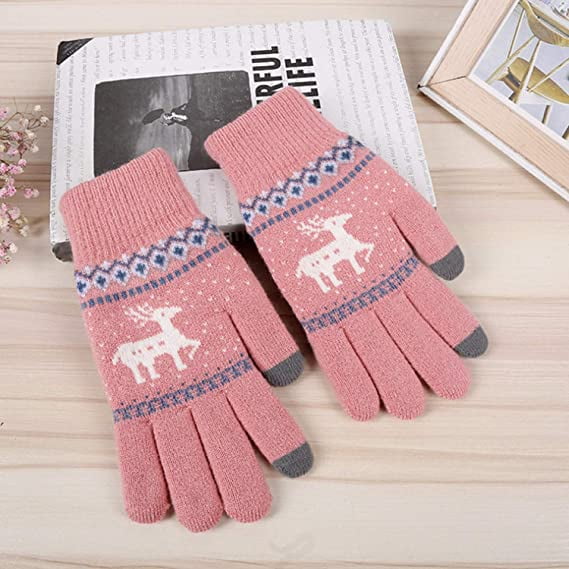 2 paires de gants d'hiver pour écran tactile pour femme Gants