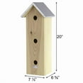 thumbnail image 3 of Esschert Design USA NKM Three Story Sparrow Birdhouse, 7.87"D x 20.08"W x 6.69"H, Natural, 3 of 7