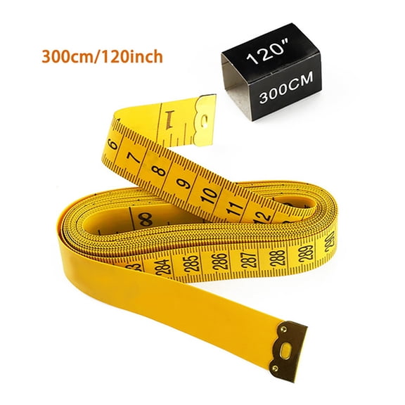 Clearance Under $0.59! 1PC Tailor's Measuring Tape, 300cm/120inch Soft Cloth Ruler for Sewing & Body Measurement, PVC, for Home & Tailoring, (300cm, Yellow)