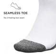 thumbnail image 6 of Feetures Elite Light Cushion Mini Crew Sock - Sport Sock with Targeted Compression - Off-White, L (1 Pair), 6 of 6