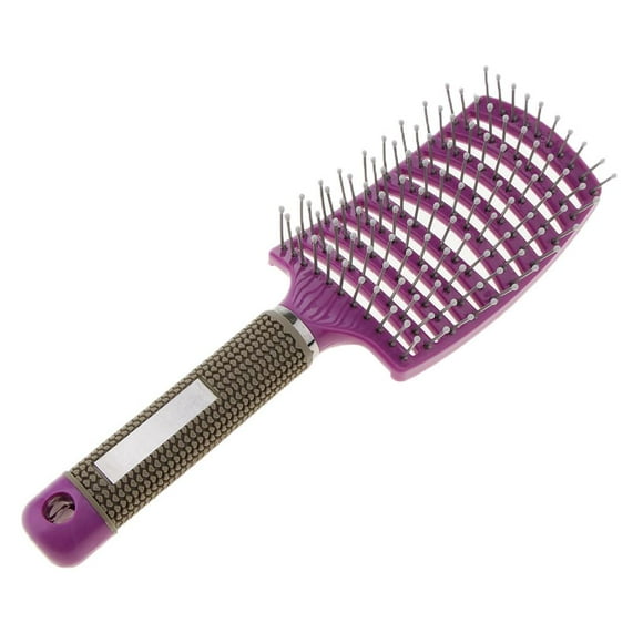 Cepillo de cabellero de Desenredante con Ventilación Curva Grande pa Cualquier Tipo de Cabello, Grueso, , , , Cepillo de - Púrpura Yinane Cepillo de pelo ventilado