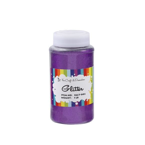 Purpurina Para Manualidades Y Fiestas Para Manualidades Y Decoración, 1 Libra Embotellada (Ultrafina, 1/128"" 0,008"" 0,2 Mm, Color Morado)