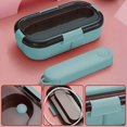 thumbnail image 3 of Jinsinto 3 Compartment Lunch Box and Cutlery, Leakproof Bento Box, Bento Box with Cutlery, Food Containers with Spoon Fork, Suitable for Take Out (Blue), 3 of 5