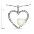 thumbnail image 2 of Star K � Open Heart Pendant Necklace with 6mm Heart Shaped Genuine Opal Stone, 2 of 9