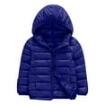 thumbnail image 2 of Sopiago Kids Lightweight Puffer Jacket Boys Girls Winter Jacket Padded Quilted Hooded Coat Toddler Warm Outerwear for Boys Girs 5-6 Years,Dark Blue, 2 of 4