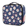 thumbnail image 2 of Makeup Train Case with Adjustable Dividers,Cosmetic Bag Portable Portability Bag Case Gifts Santa Candy Canes, 2 of 8