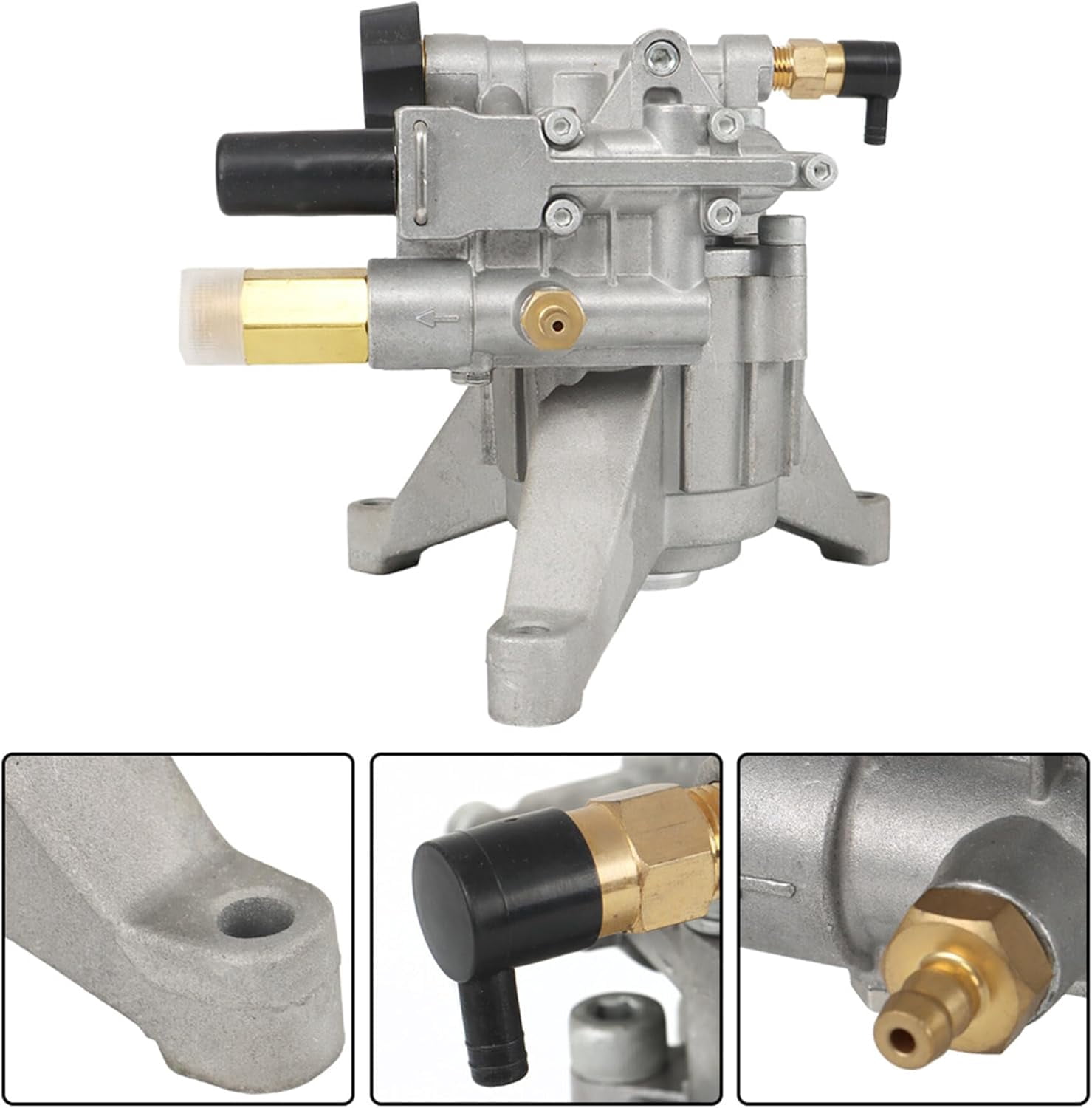 EPOTOOR Universal Pressure Washer Pump 2.4 GPM 2400-2700 PSI Horizontal 7/8in Shaft power Washer Pump